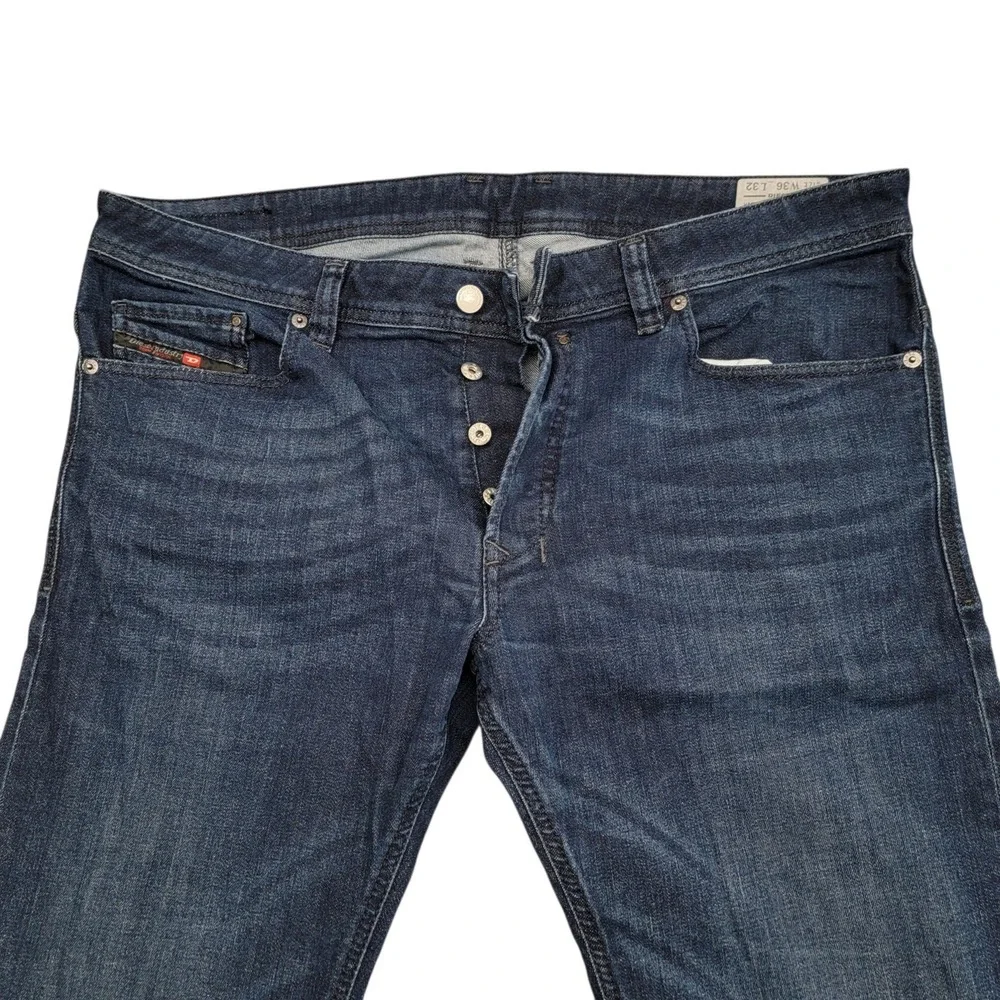 Diesel Safado Jeans Mens 36x32 Blue Denim Regular Slim Straight Button Fly 0845B